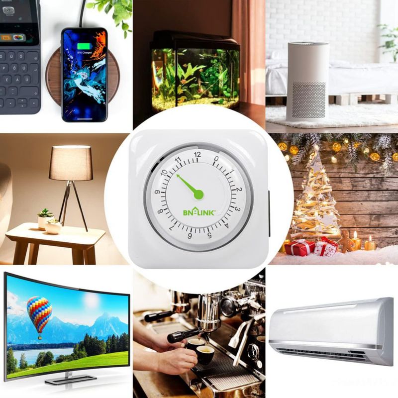 Temporizador BN‑LINK 12 h con incrementos de 15 min certificado ETL