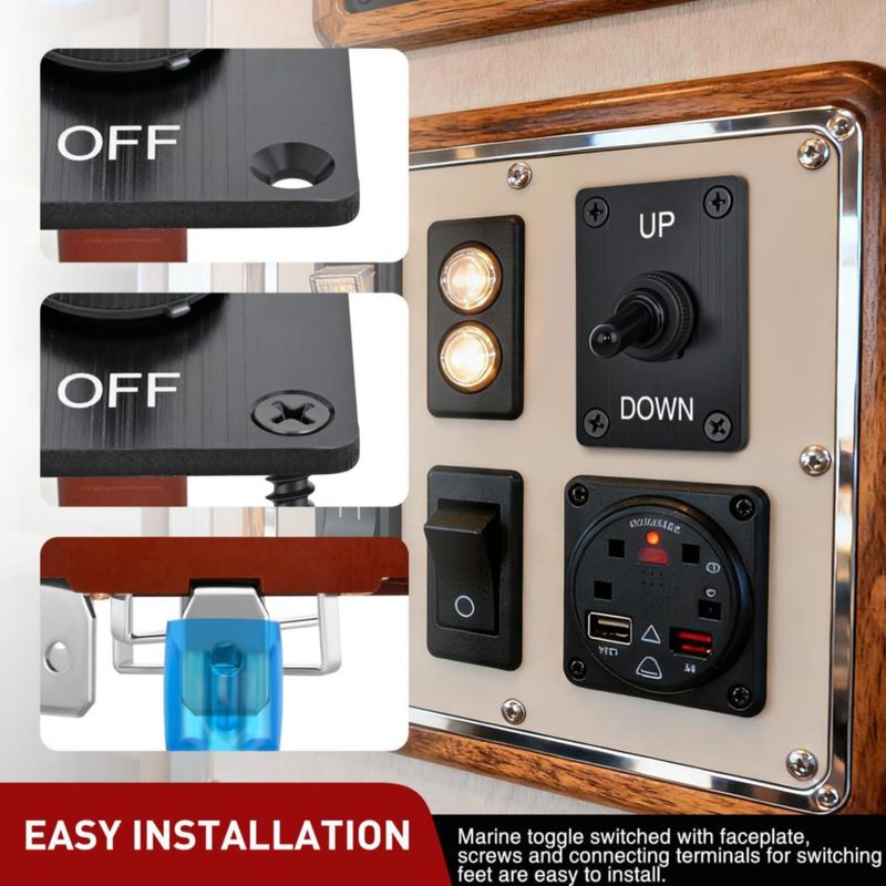 Interruptor de palanca Nilight 12 V 30 A momentáneo DPDT de 4 pines