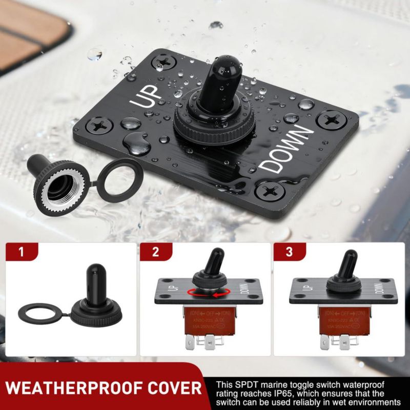 Interruptor de palanca Nilight 12 V 30 A momentáneo DPDT de 4 pines