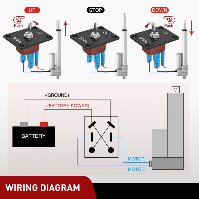 Interruptor de palanca Nilight 12 V 30 A momentáneo DPDT de 4 pines