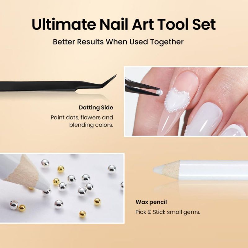 Encantos 3D para uñas beetles Gel Polish 15 g Oro Plata y Perlas