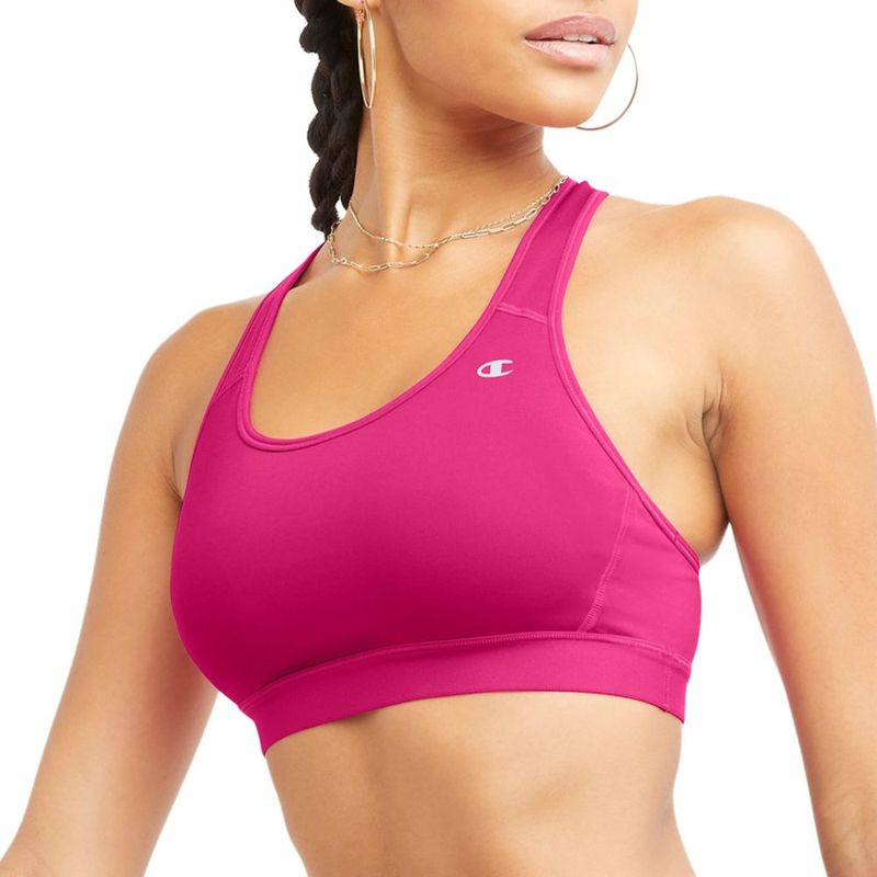 Sujetador Deportivo Champion de Alto Impacto Fucsia Talla Media