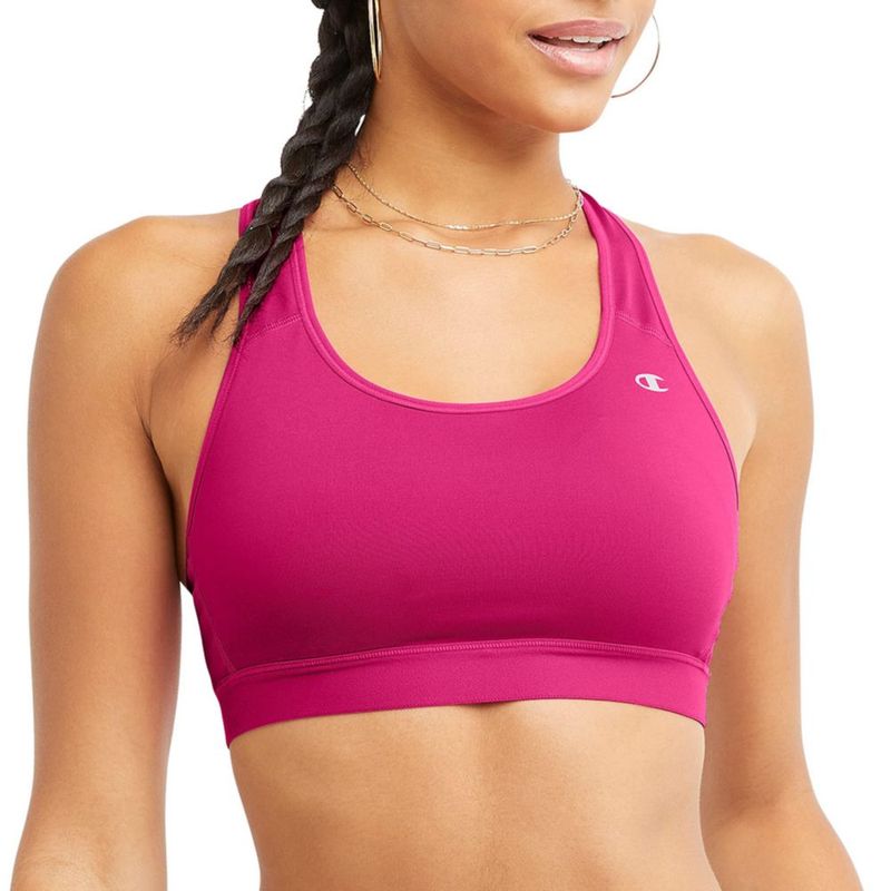 Sujetador Deportivo Champion de Alto Impacto Fucsia Talla Media