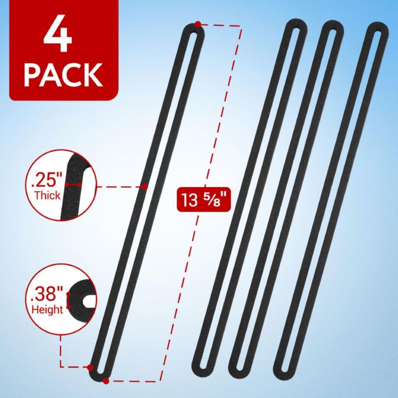 Juntas de silicona para selladora al vacío IMPRESA - Pack de 4 34 cm color negro