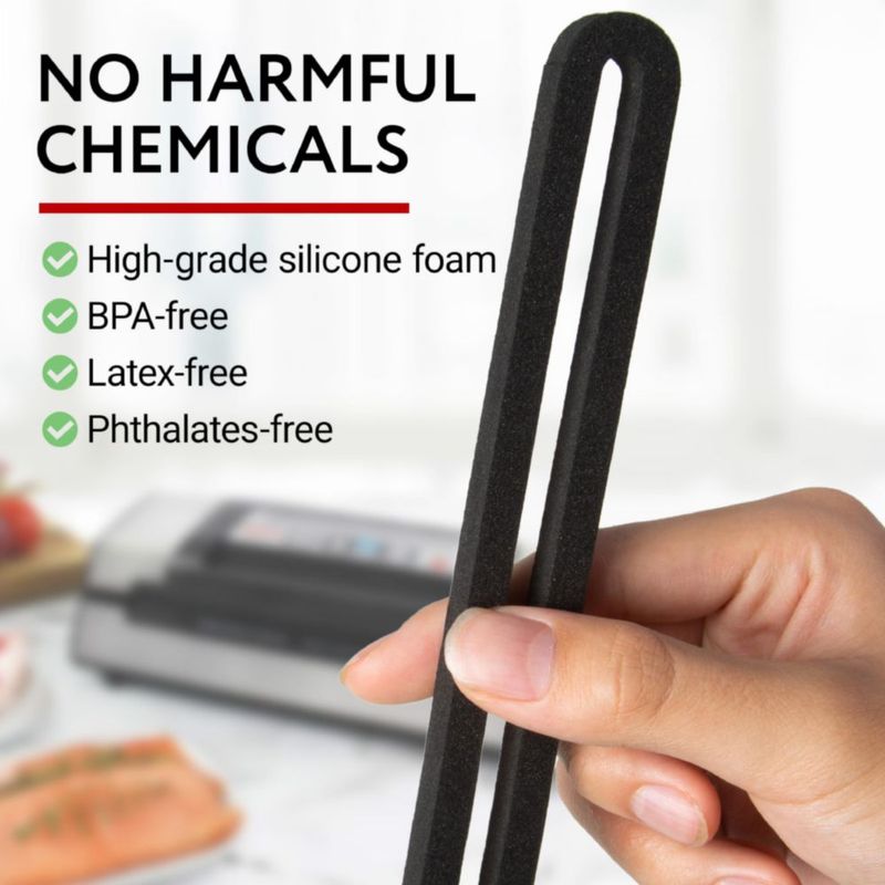 Juntas de silicona para selladora al vacío IMPRESA - Pack de 4 34 cm color negro