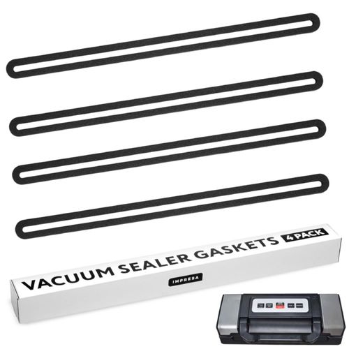 Juntas de silicona para selladora al vacío IMPRESA - Pack de 4 34 cm color negro