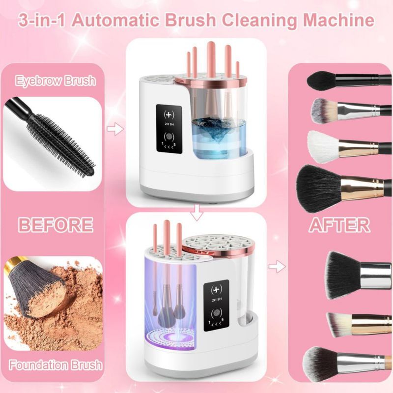 Limpiador y Secador Eléctrico de Brochas de Maquillaje CAPOT 3‑en‑1 USB