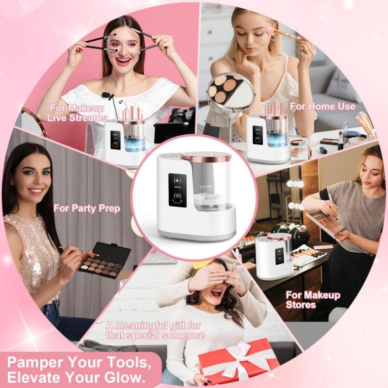 Limpiador y Secador Eléctrico de Brochas de Maquillaje CAPOT 3‑en‑1 USB