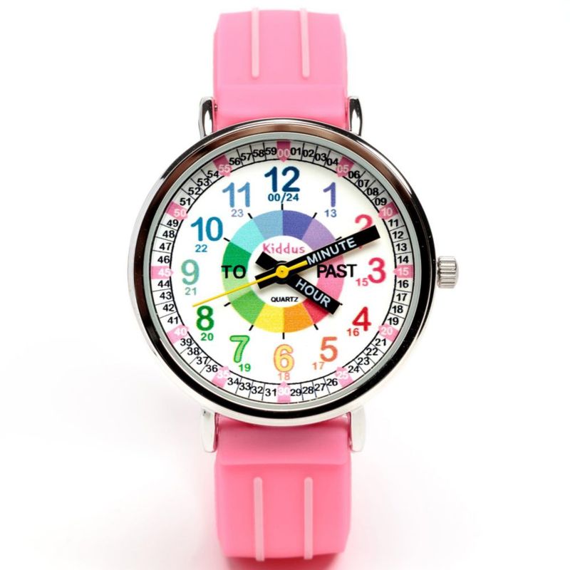Reloj Educativo Kiddus para Niños 13‑17 cm Rosa