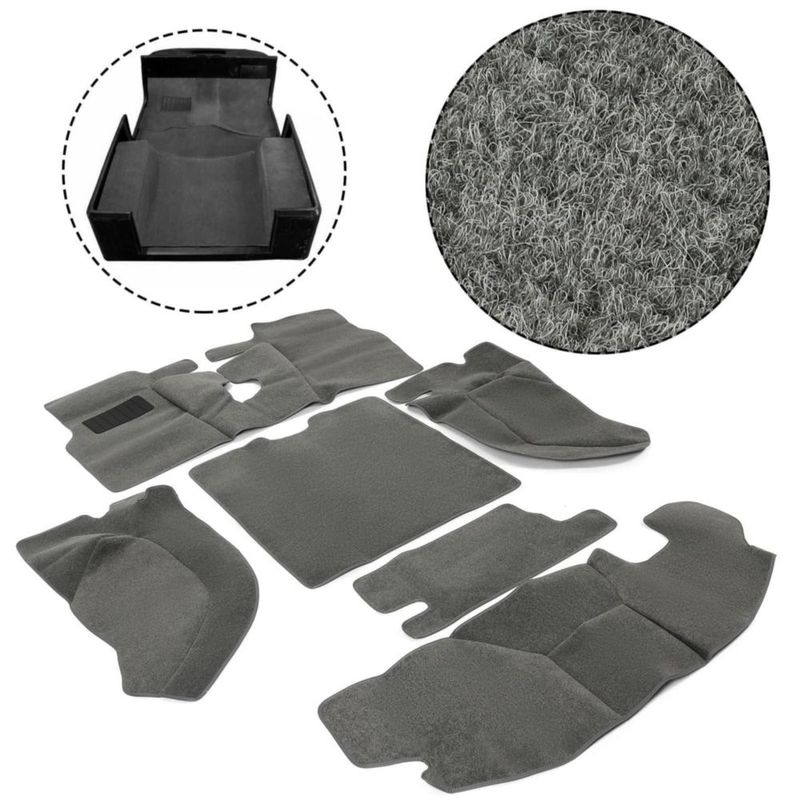 Kit de Alfombrillas Kojem para Jeep Wrangler TJ 1997-2006 Gris 6 piezas