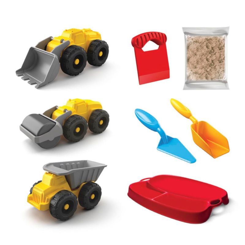Conjunto de vehículos de juguete Mighty Sand 750 g Tiempo de Construcción