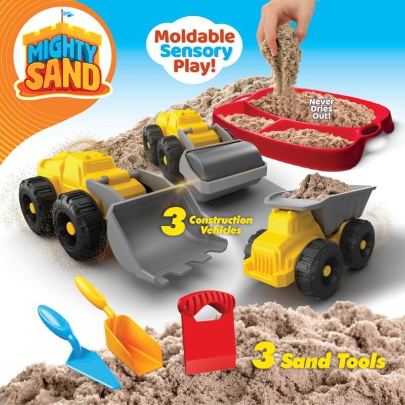 Conjunto de vehículos de juguete Mighty Sand 750 g Tiempo de Construcción