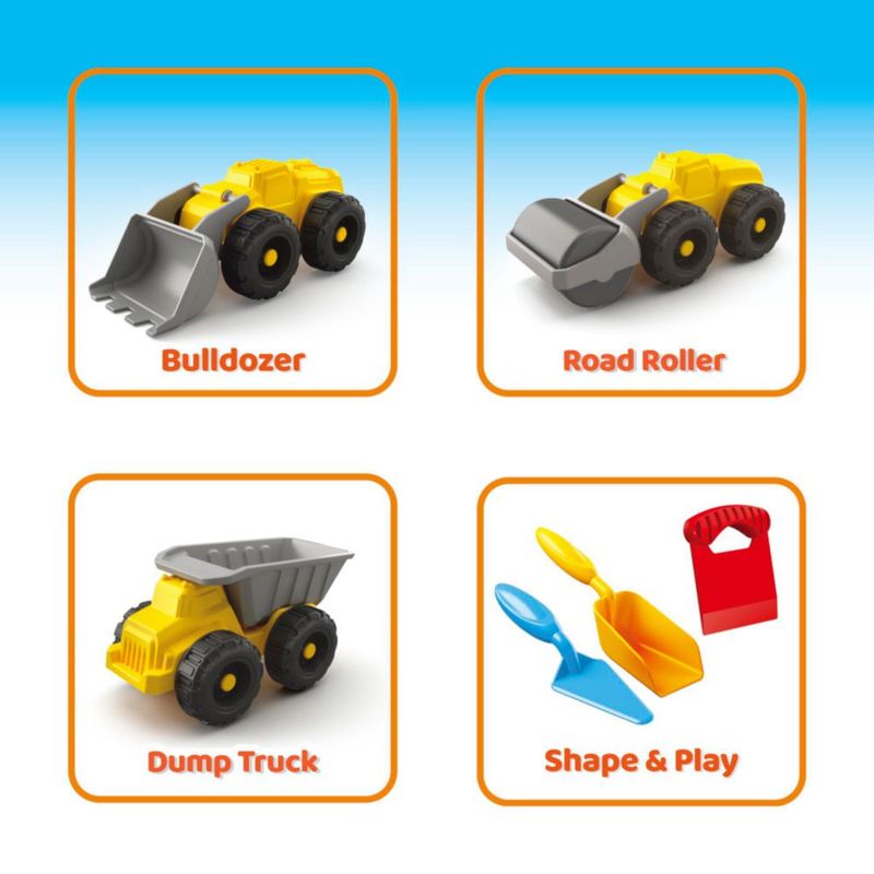 Conjunto de vehículos de juguete Mighty Sand 750 g Tiempo de Construcción