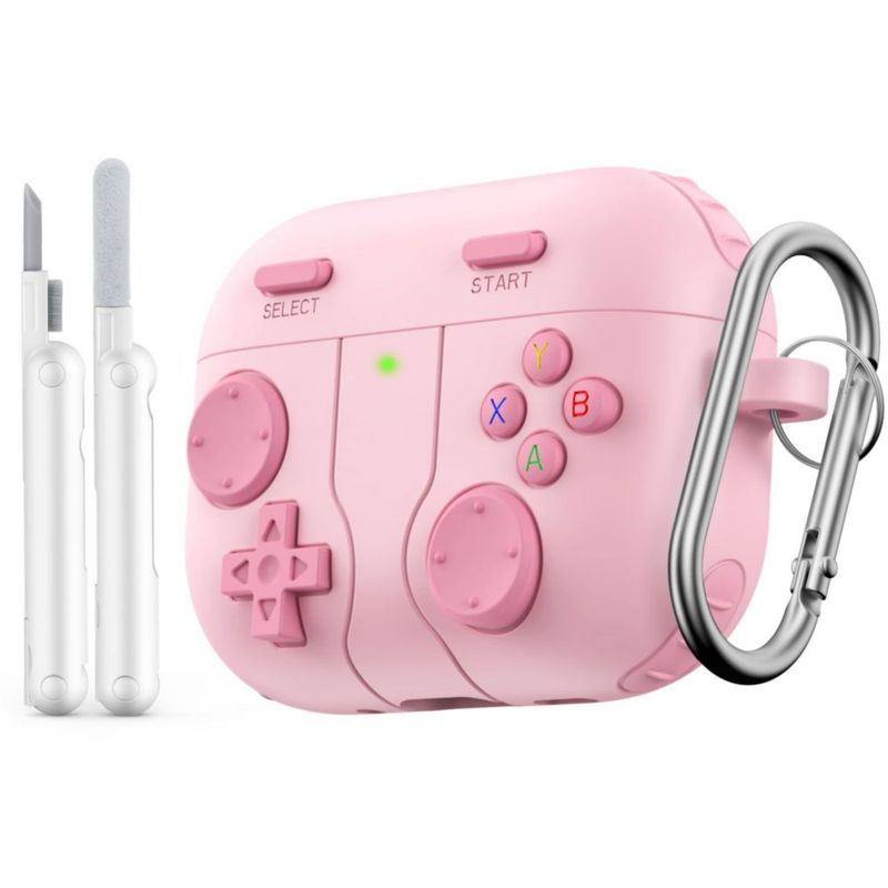 Funda rosa MoKo estilo consola de juegos para AirPods Pro 3