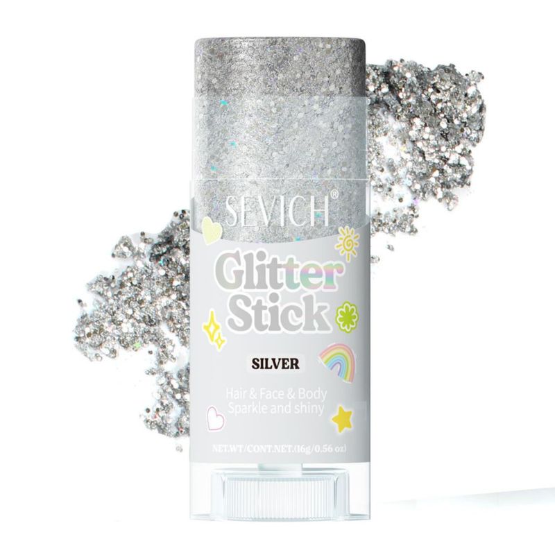 Barra de Purpurina SEVICH Plata 15 g para Cabello y Cuerpo