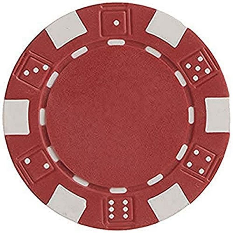 Fichas de póker DA VINCI 115 g Rojo 50 unidades con diseño de rayas tipo dado