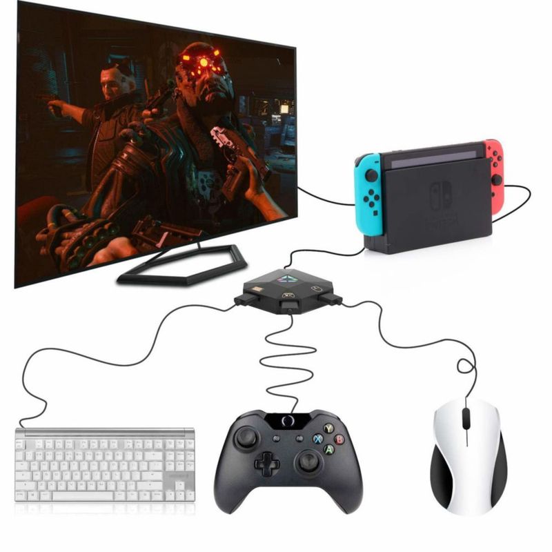 Adaptador INF Switch/PS4/Xbox para Ratón y Teclado