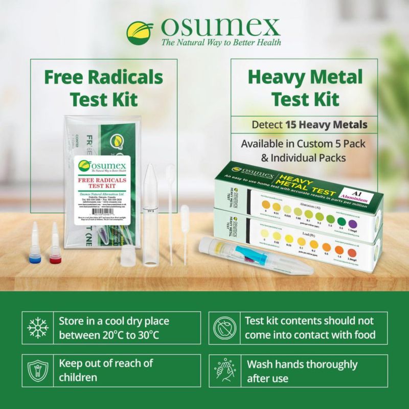 Kit de prueba de metales pesados Osumex 10 pruebas 8 metales muestra de orina