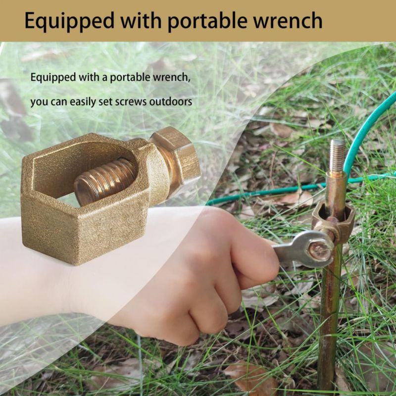 Abrazadera para varilla de tierra Bitiontry 1/2”‑5/8” paquete de 2