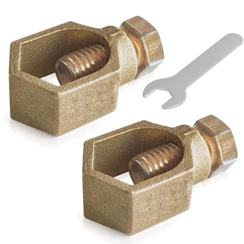 Abrazadera para varilla de tierra Bitiontry 1/2”‑5/8” paquete de 2