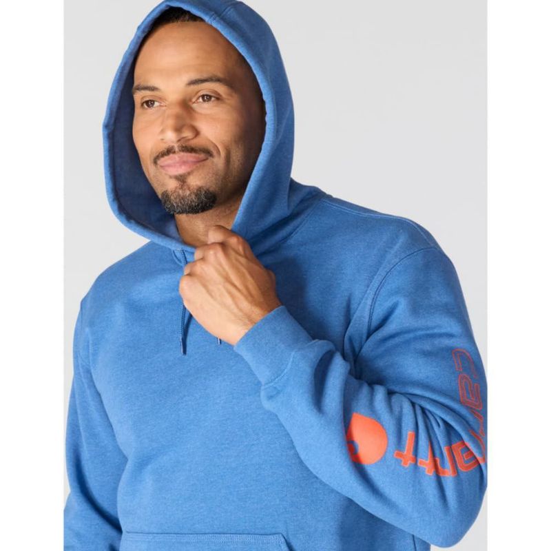 Sudadera Carhartt XXL Azul Heather con logo K288