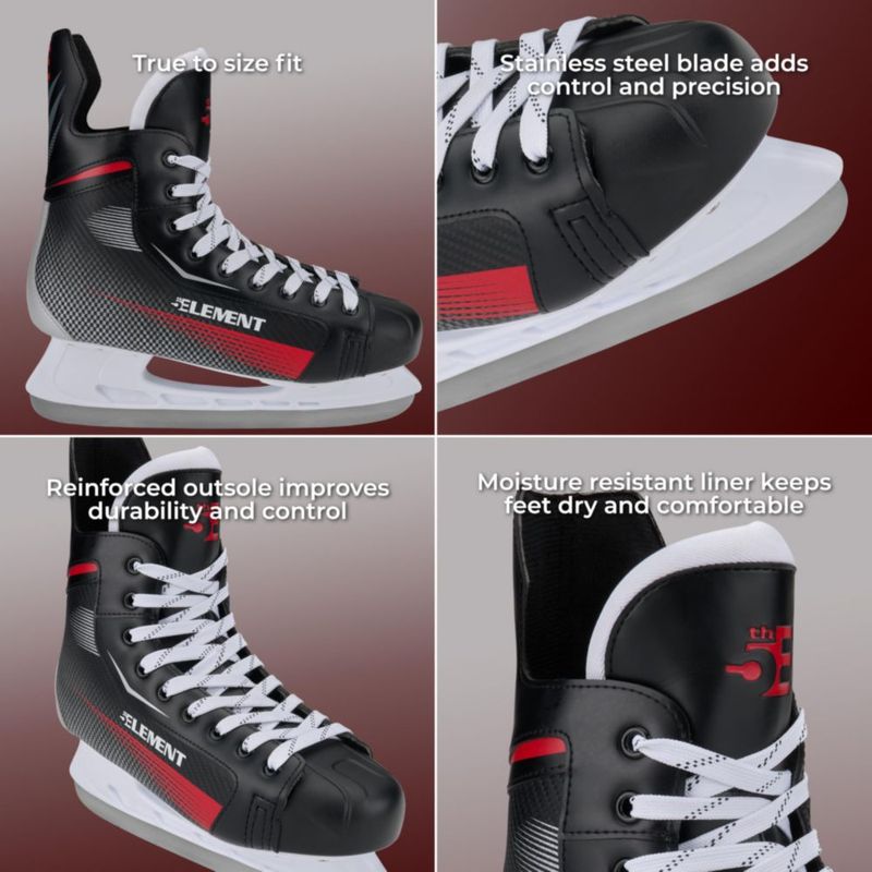 Patines de hockey sobre hielo 5th Element Stealth resistentes a la humedad
