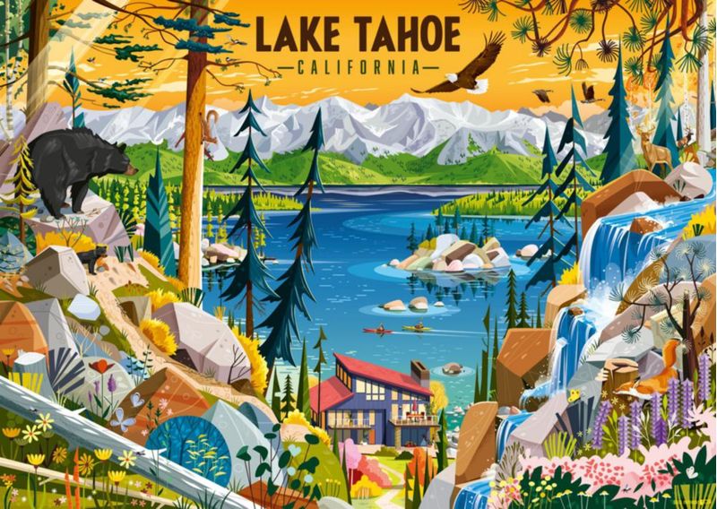 Rompecabezas Ravensburger 1000 piezas Lago Sagrado Tahoe