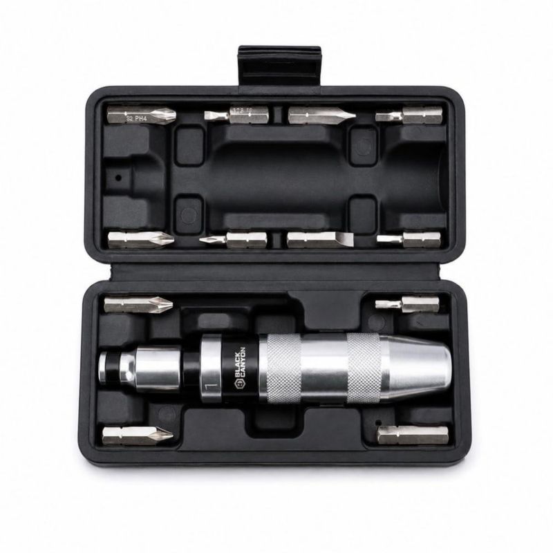 Destornillador de Impacto Manual BLACK CANYON 1/2" Juego de 12 Puntas