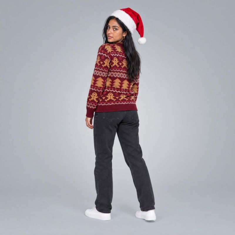 Suéter Navideño Con Estampado Vino Para Mujer Quarry
