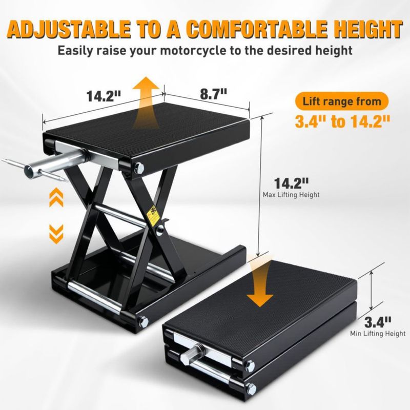 Gato Nilight para Motocicleta 1100 lb 8.7x14.2" Negro