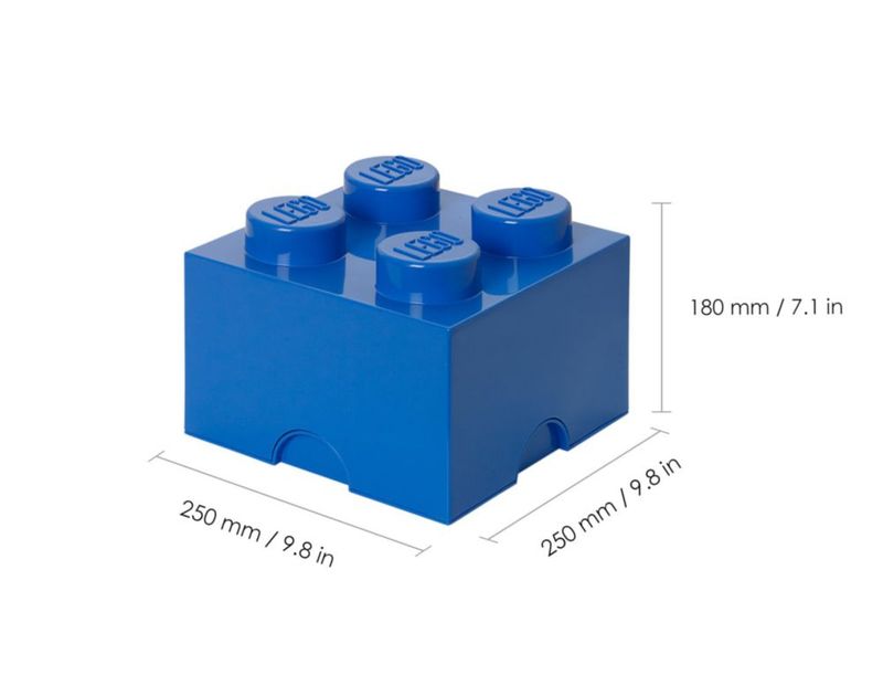 Caja de Almacenamiento Room Copenhagen LEGO Brick Azul Brillante