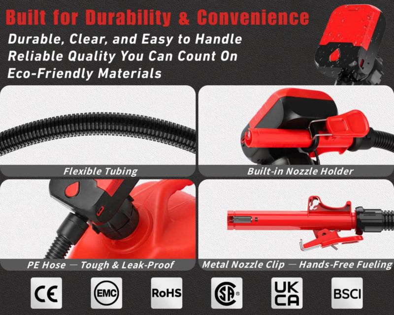 Bomba de combustible MISFANS 3.8 GPM con parada automática USB/Batería