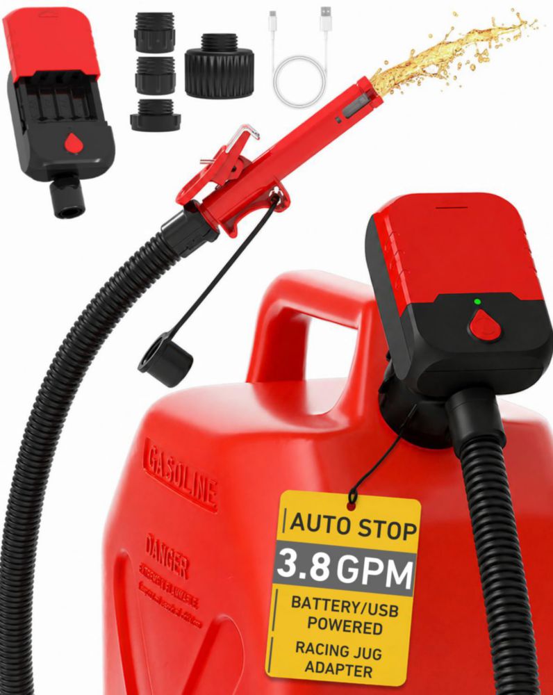 Bomba de combustible MISFANS 3.8 GPM con parada automática USB/Batería