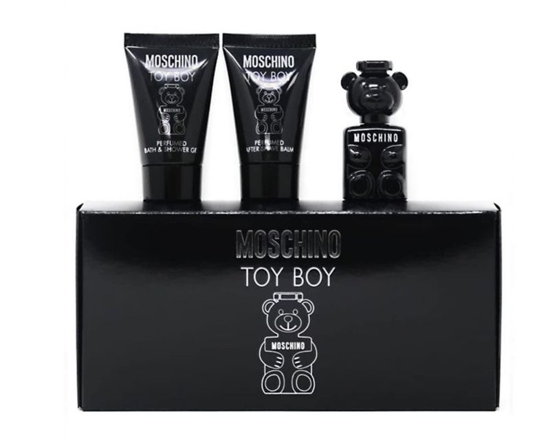 Set de perfume MOSCHINO Toy Boy para hombre EDP 5 ml + gel de ducha 25 ml