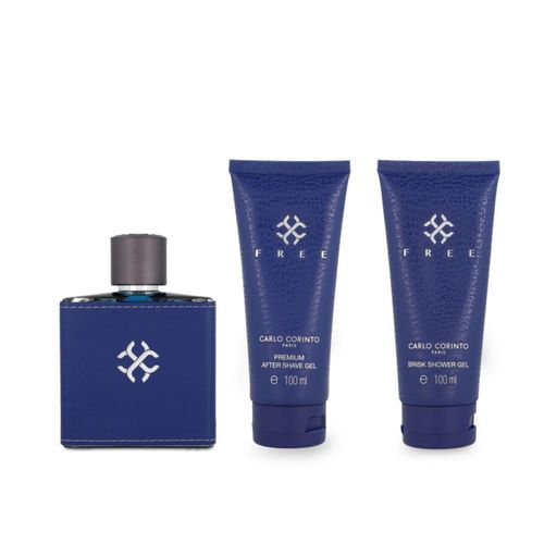 SET CARLO CORINTO FREE 3PZS 100ML EDP SPRAY/ BRISK SHOWER GEL 100ML/