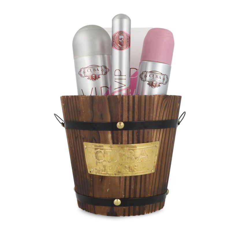 SET CUBA VIP WOMEN 4PZS 100ML EDP SPRAY/ DESODORANTE 200ML SPRAY/ BODY LOTION 200ML/ 35ML EDP SPRAY