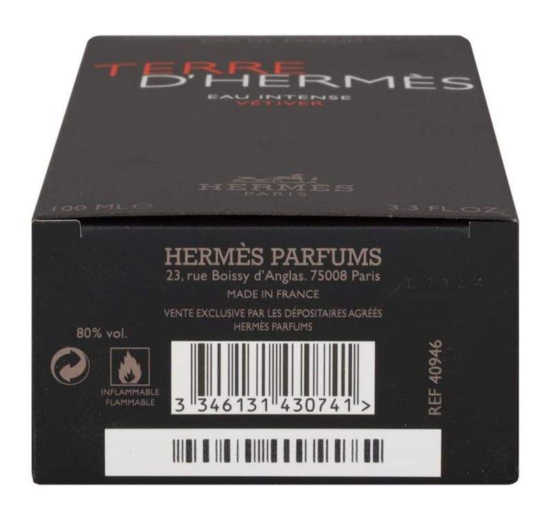 Perfume Hermes Terre D'Herm Eau Intense Vetiver Eau de Parfum 100 ml