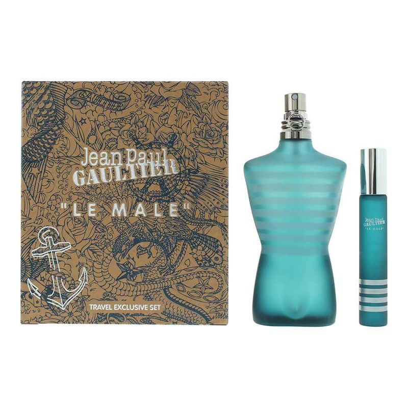 Set de viaje Jean Paul Gaultier Le Male para hombre 2 piezas