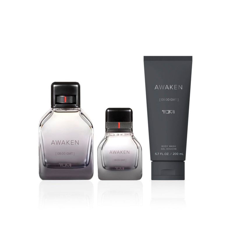 Set de regalo TUMI AWAKEN [08:00 GMT] Colonia 100 ml y gel de baño 200 ml