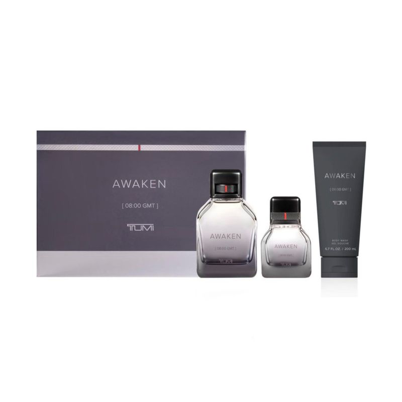 Set de regalo TUMI AWAKEN [08:00 GMT] Colonia 100 ml y gel de baño 200 ml