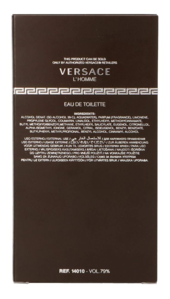 Perfume Versace L'Homme Eau de Toilette 100 ml para hombre