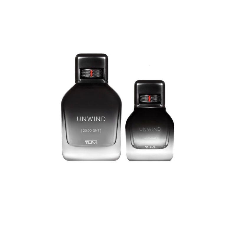 Set de regalo de perfume TUMI UNWIND [20:00 GMT] para hombre de 100 ml y 30 ml