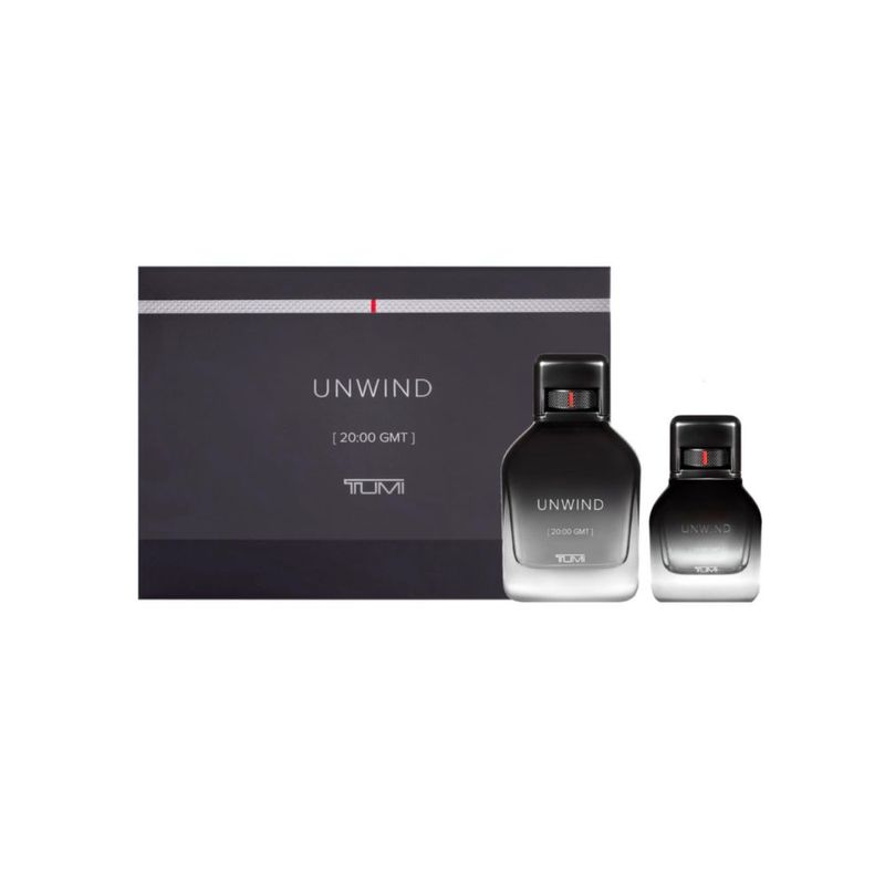 Set de regalo de perfume TUMI UNWIND [20:00 GMT] para hombre de 100 ml y 30 ml