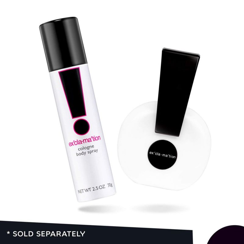 Colonia en aerosol Perfume Coty Exclamation 75 ml diseño floral vegano