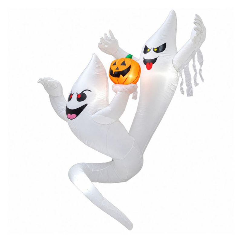 Inflable Halloween Fantasmas Espiral Calabaza 18m JARDIMEX con Luces LED Decoracion Terror para Exterior Ventana Fachada Jardin Casa Fiesta Halloween
