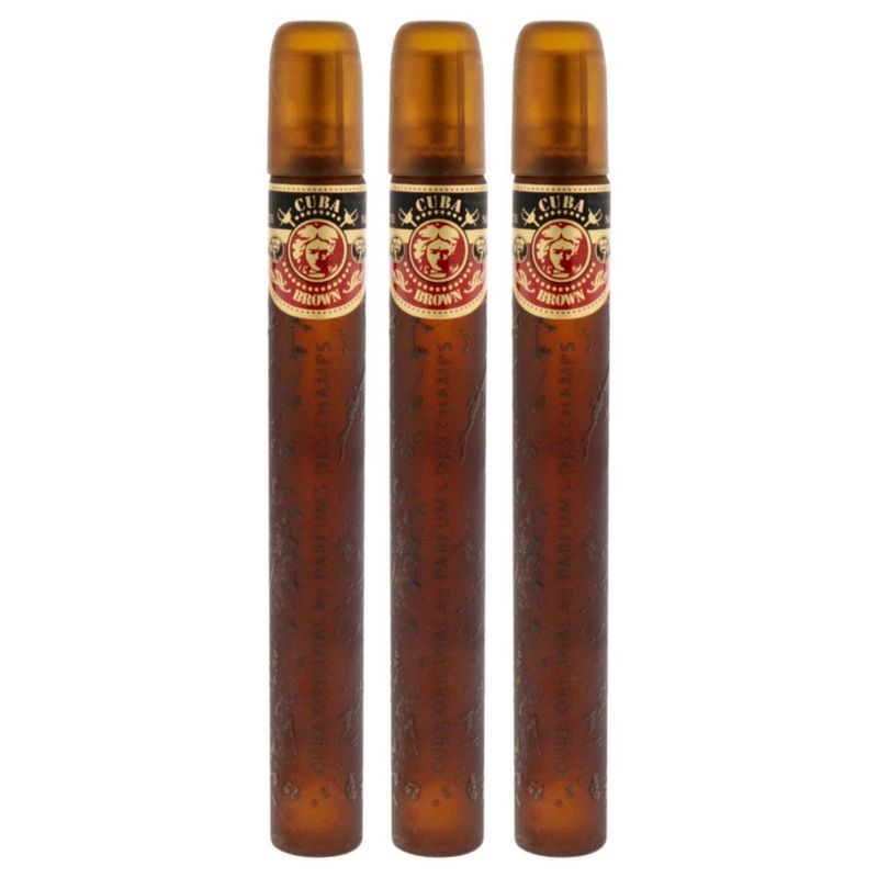 Perfume Cuba Brown de Cuba para hombre EDT en aerosol 35 ml paquete de 3
