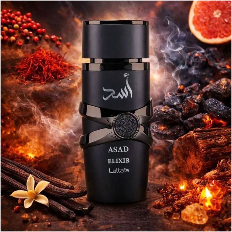 Lattafa Asad Elixir Perfume Árabe para Hombre Intenso 100ml Amaderado Premium