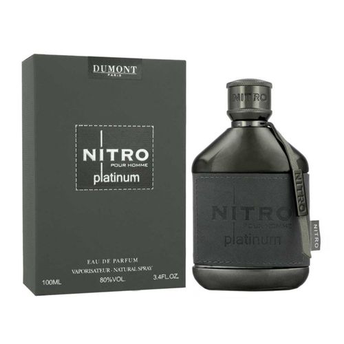 Perfume arabe Dumont Nitro Pour Homme Platinum 100ml agua de perfume Hombre