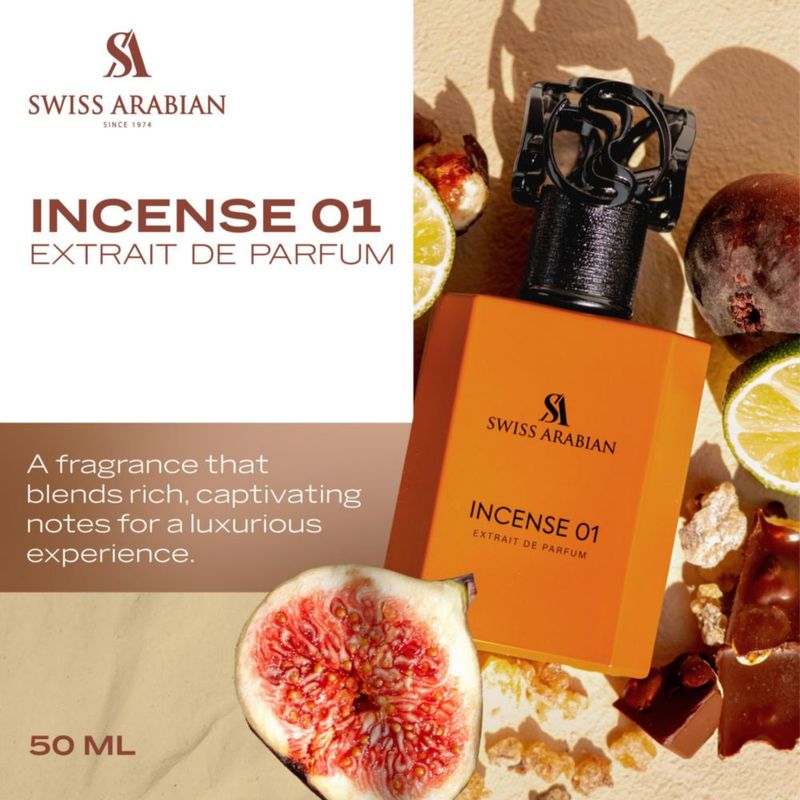 Perfume Swiss Arabian Incense 01 Eau De Parfum para hombre 50 ml
