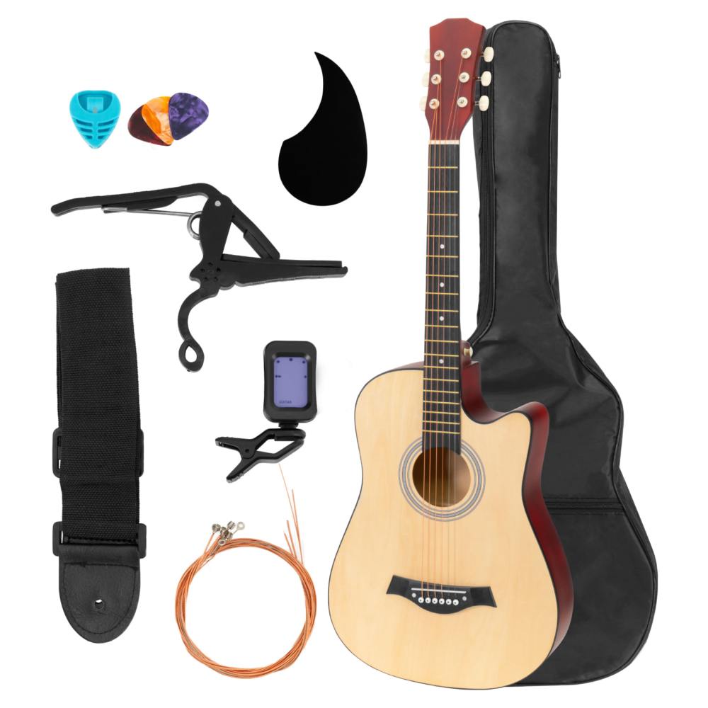 Guitarra de concierto color natural tamaño 1/2, incluye accesorios Tiger 